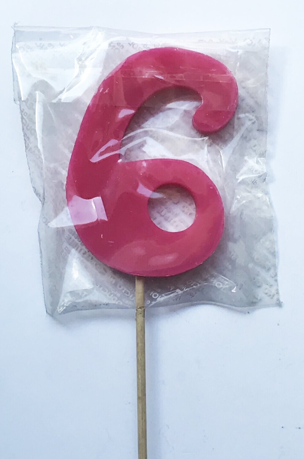 Vela piruleta 6 fuxia