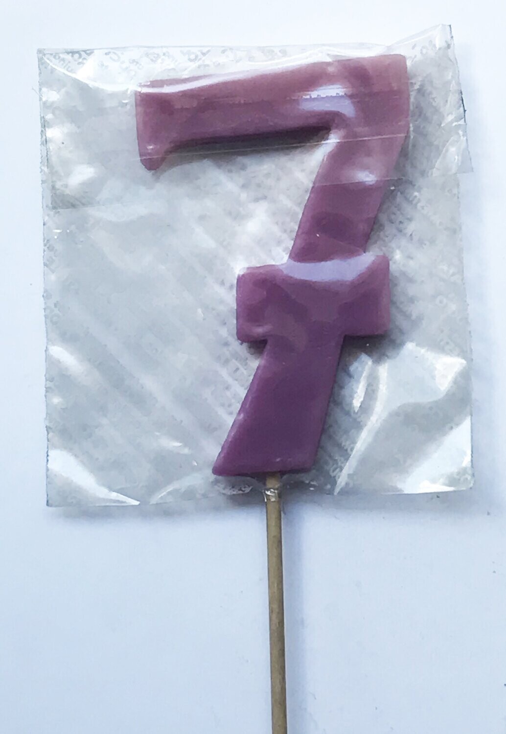Vela piruleta 7 lila