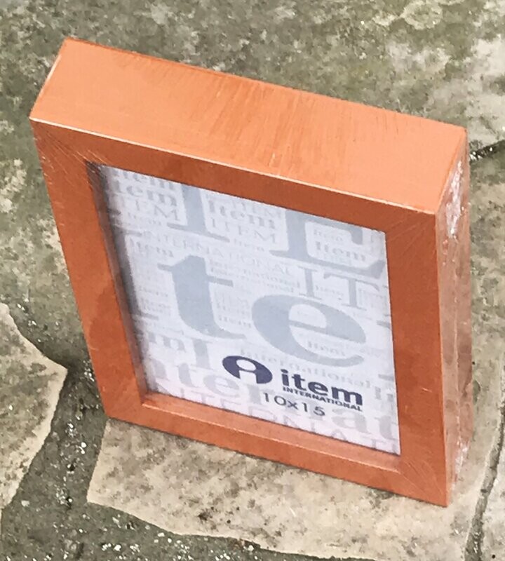 Marco metalizado naranja 10x15