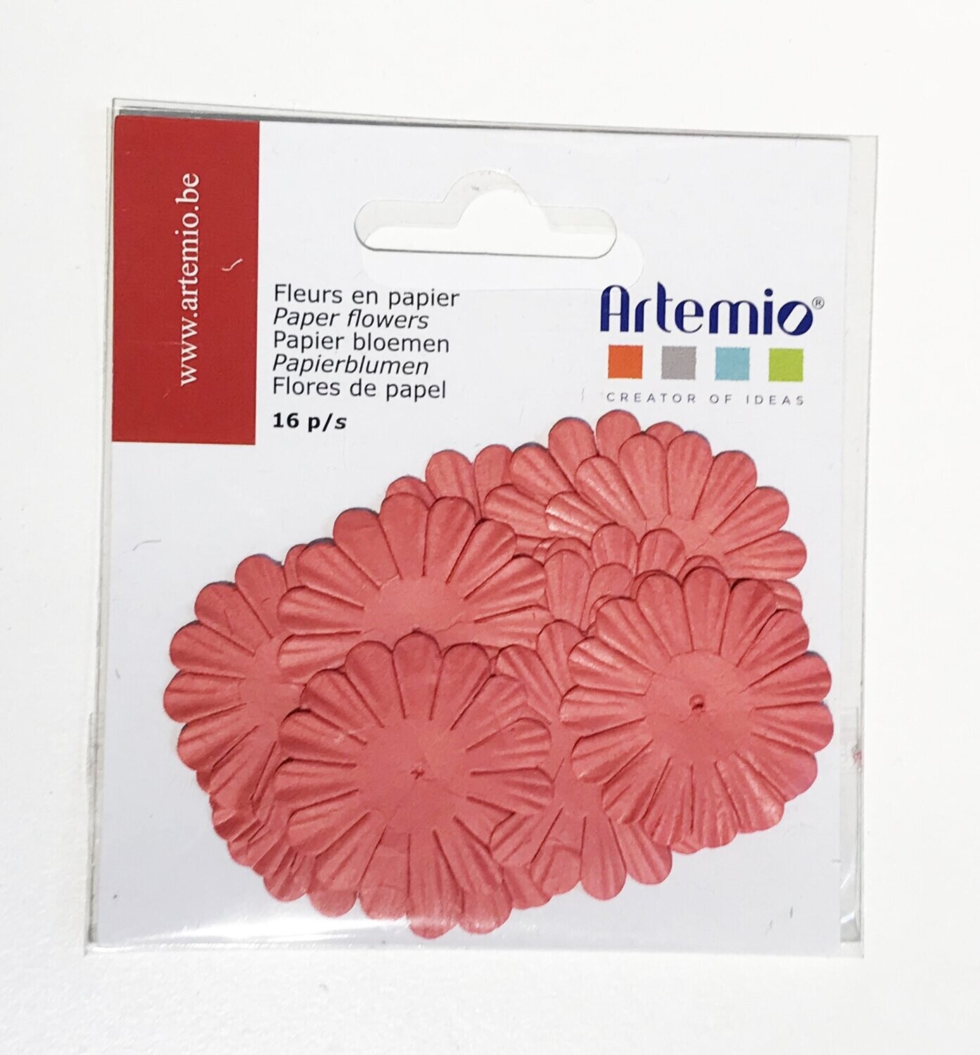 16 Flores color rojizo