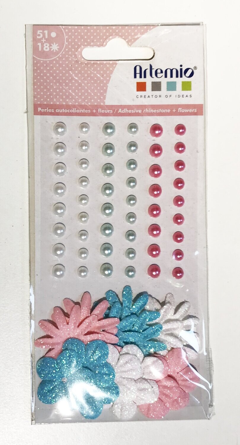 Surtido flores y perlas