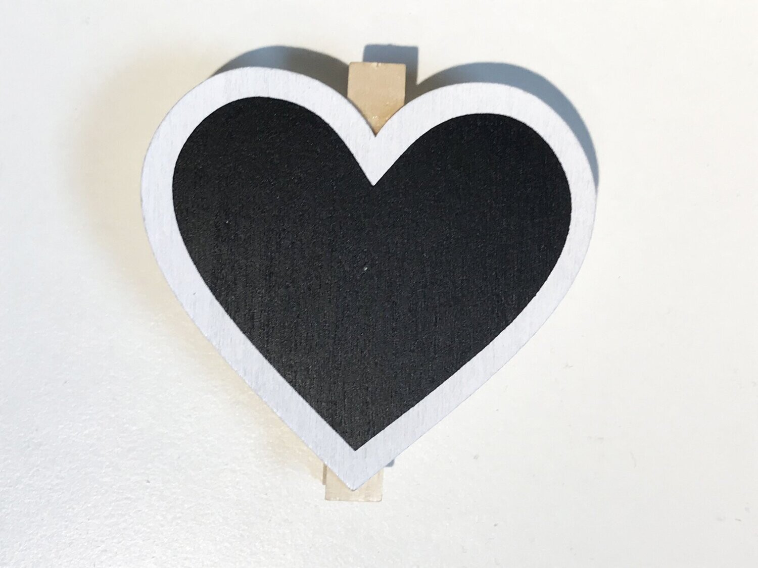 6 Pinzas pizarra forma corazón