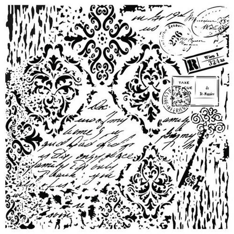 Stencil Mix Media 25x25cm