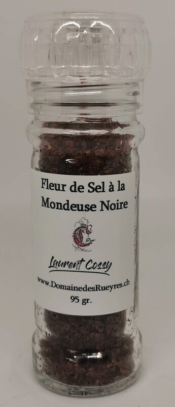 Moulin de Fleur de Sel marin aromatisée à la Mondeuse Noire