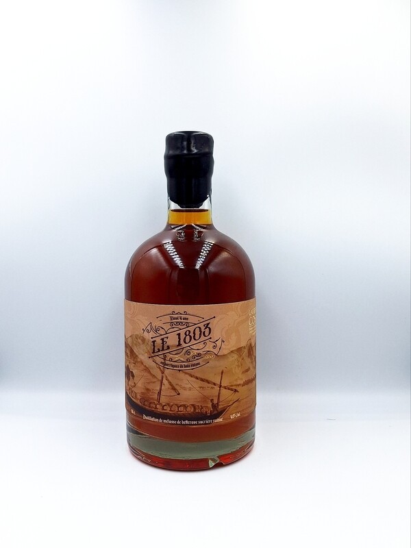 Le 1803, distillat de mélasse de betterave sucrière suisse