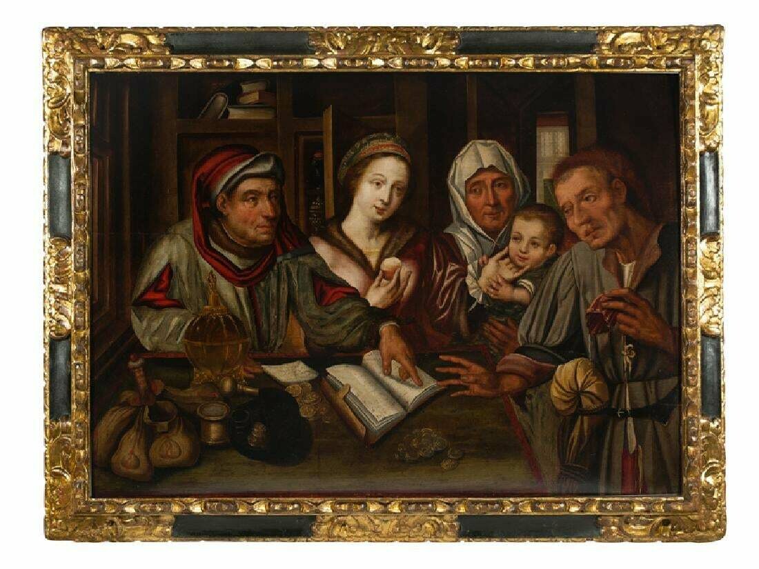 Taller de Jan Metsys (Amberes, 1509 - 1575)
"El prestamista"