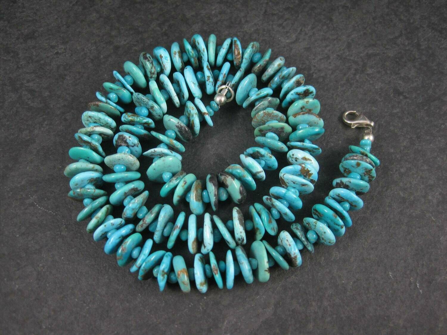 Vintage Turquoise Bead Necklace 20 Inches