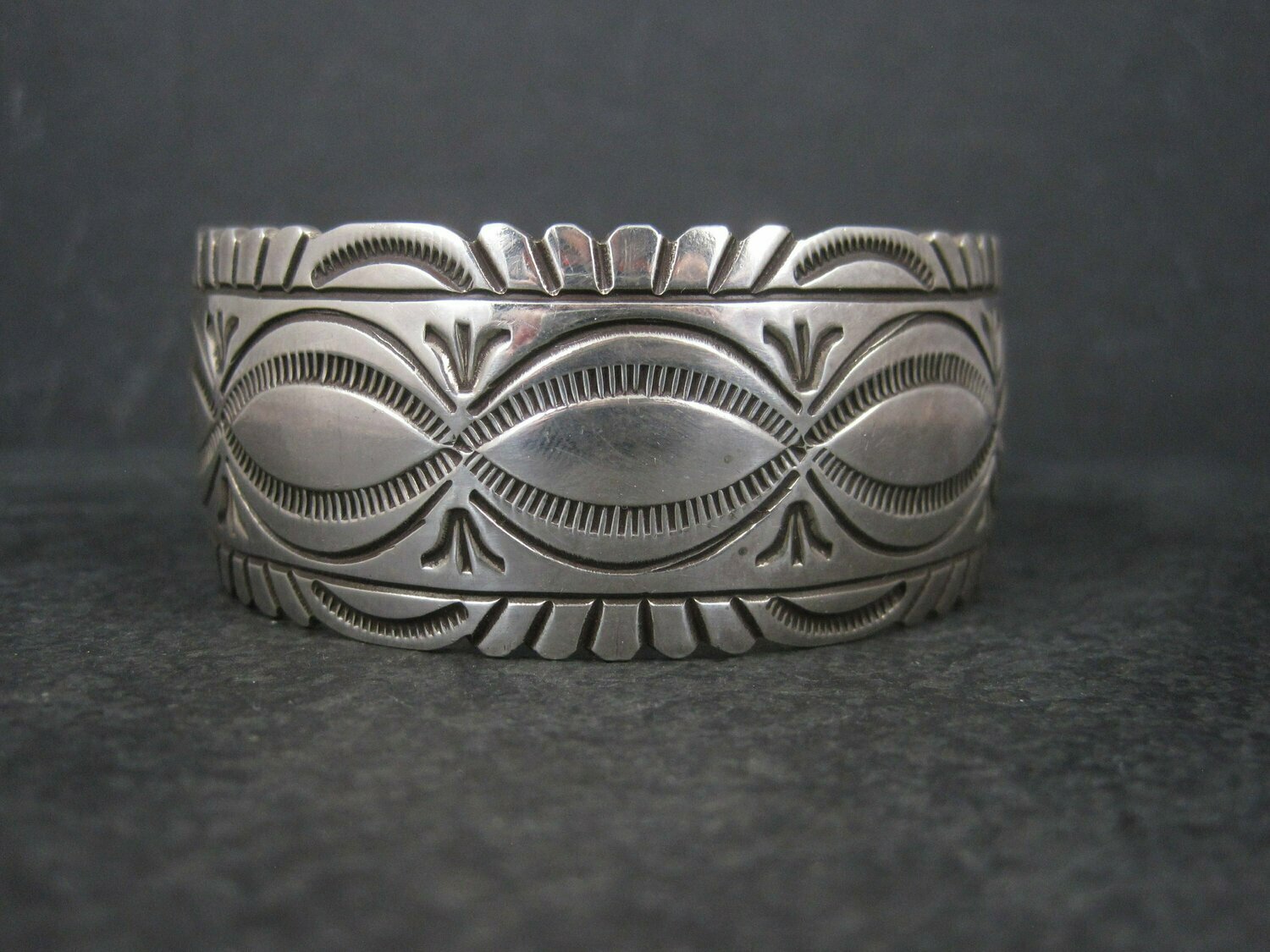 Heavy Vintage Native American Cuff Bracelet 6.75 Inches