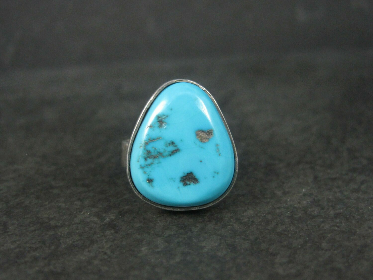 Chunky Vintage Sleeping Beauty Turquoise Ring Size 7