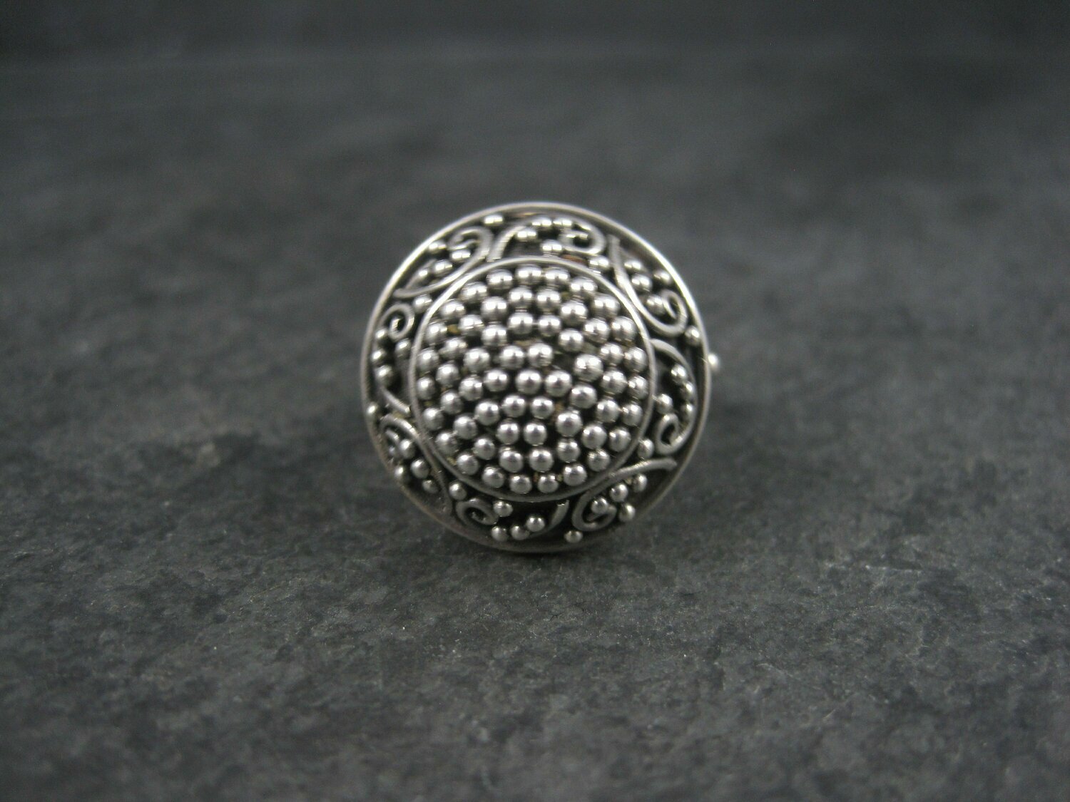 Vintage Balinese Sterling Dome Ring Size 6
