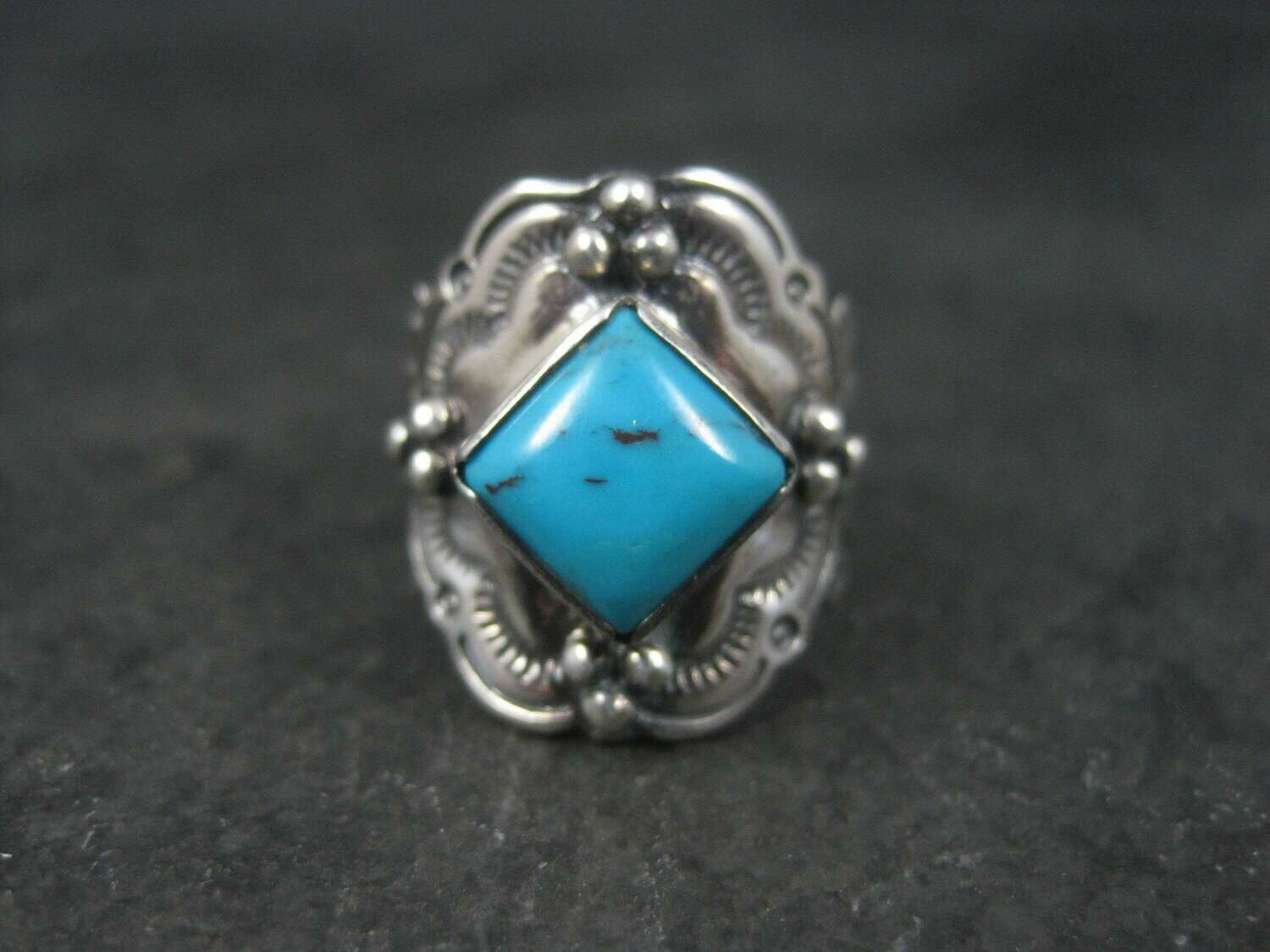 Vintage Southwestern Sterling Turquoise Ring Size 6