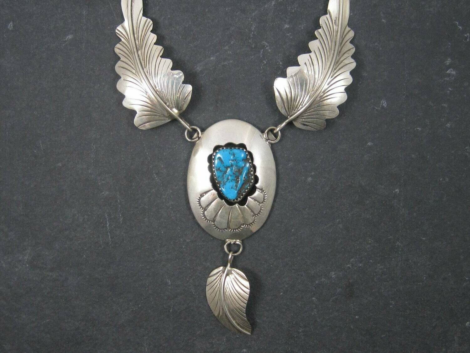 Vintage Navajo Shadowbox Feather Necklace Arnold Maloney
