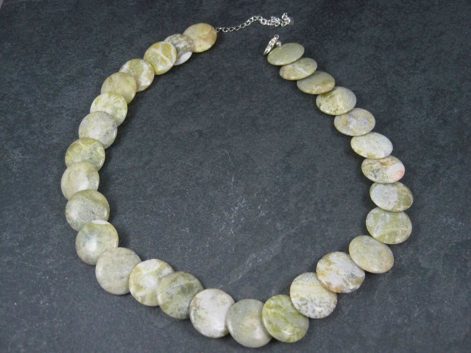Irish Connemara Marble Bead Necklace 18 Inches
