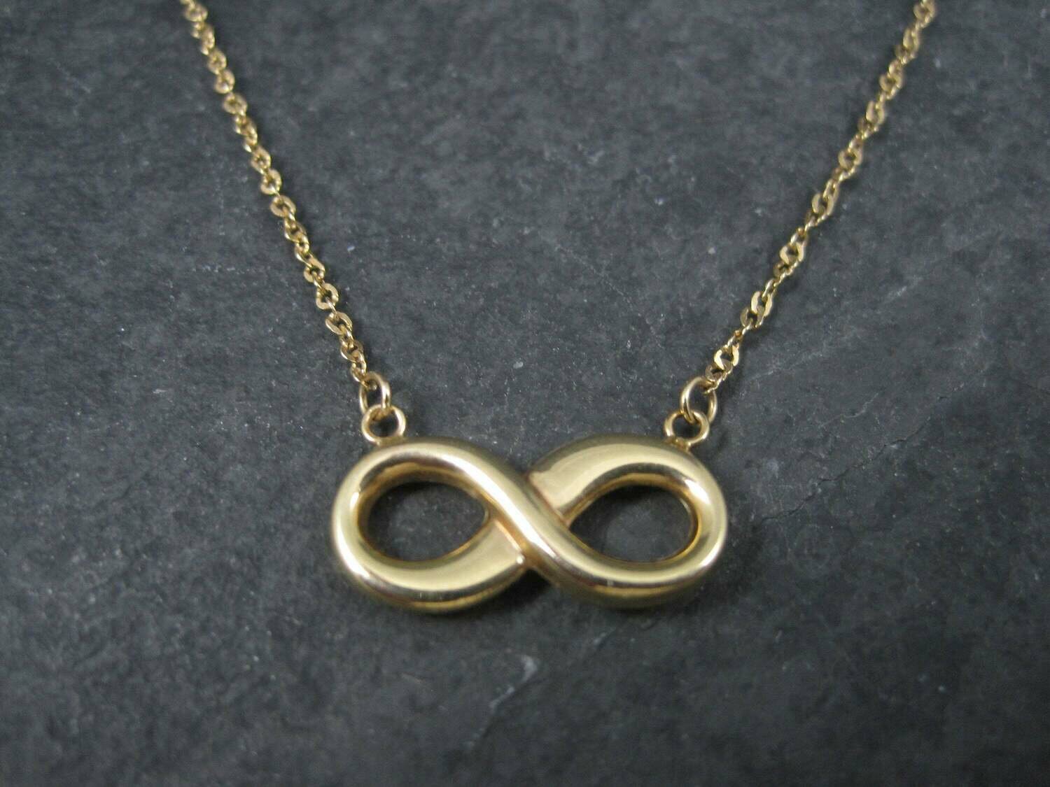 Vintage 10K Infinity Necklace 16 Inches
