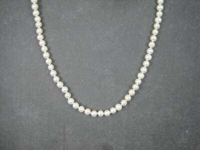 Vintage Freshwater Pearl Necklace Earrings Jewelry Set 18 Inches