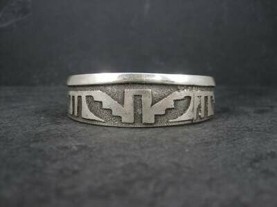 Navajo Sterling Tufa Cuff Bracelet 6.25 Inches Anthony Bowman