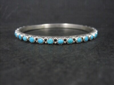 Native American Turquoise Bangle Bracelet 7.5 Inches