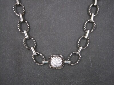 Estate Sterling Cubic Zirconia Necklace
