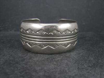 Vintage Southwestern Nickel Silver Cuff Bracelet 6.5 Inches