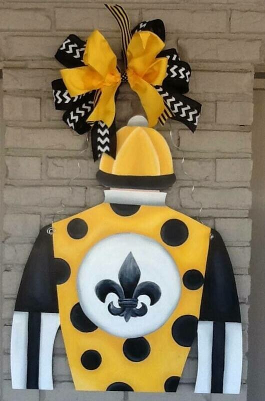 Derby Jockey Silk &quot;Taxi&quot; Design Door Hanger