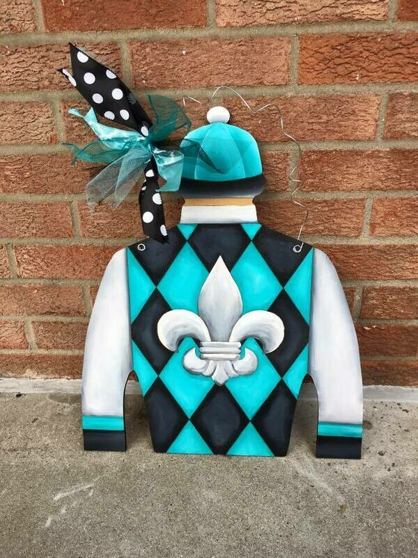 Derby Jockey Silk &quot;Bold Ice&quot; Design Door Hanger