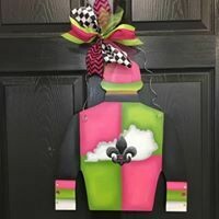 Derby Jockey Silk &quot;Bluegrass State&quot; Design Door Hanger