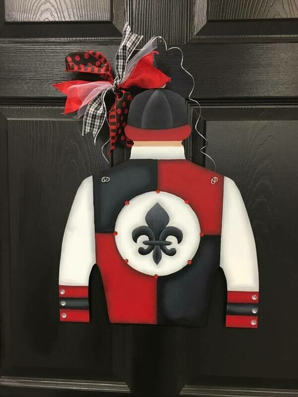 Derby Jockey Silk &quot;Loud and Proud&quot; Design Door Hanger