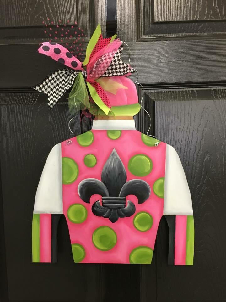Derby Jockey Silk &quot;Melon Madness&quot; Design Door Hanger