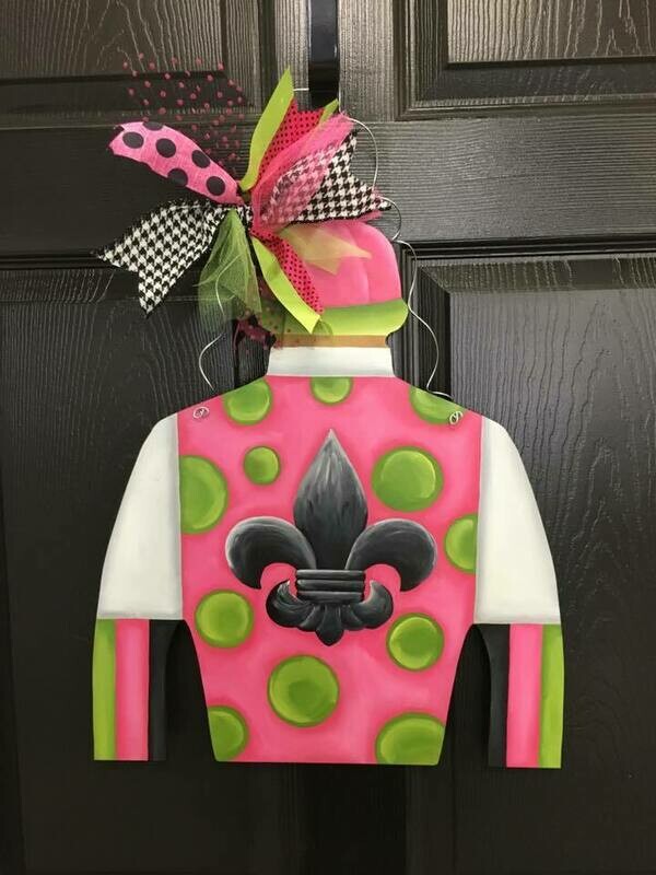 Derby Jockey Silk &quot;Melon Madness&quot; Design Door Hanger