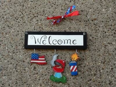 Welcome Board 4th of July Set Only