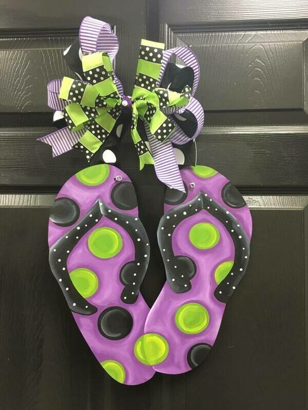 Spring/Summer Flip Flop Door Hanger
