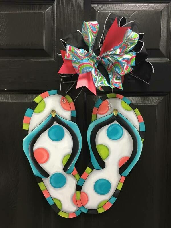 Spring/Summer Flip Flop Door Hanger