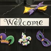 Welcome Board Mardi Gras Set Only