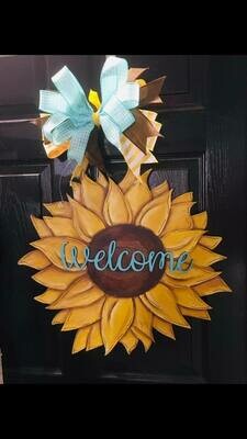 DIY Sunflower Door Hanger Cutout
