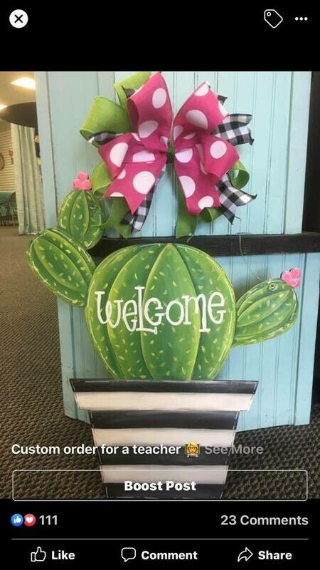 DIY Cactus Door Hanger Cutout