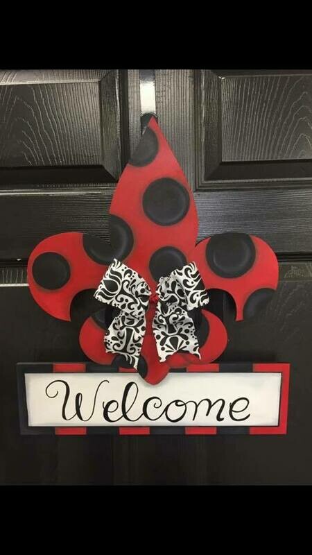DIY FDL Welcome Door Hanger Cutout