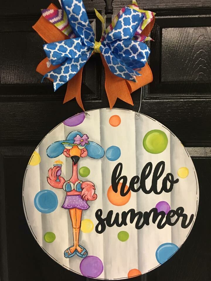 DIY Hello Summer Door Hanger Cutout