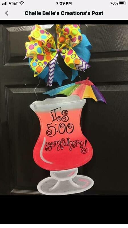 DIY Drinks Door Hanger Cutout