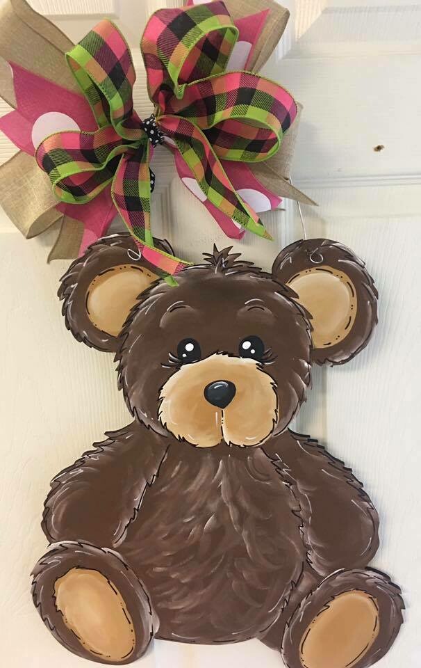 DIY Teddy Bear Door Hanger Cutout