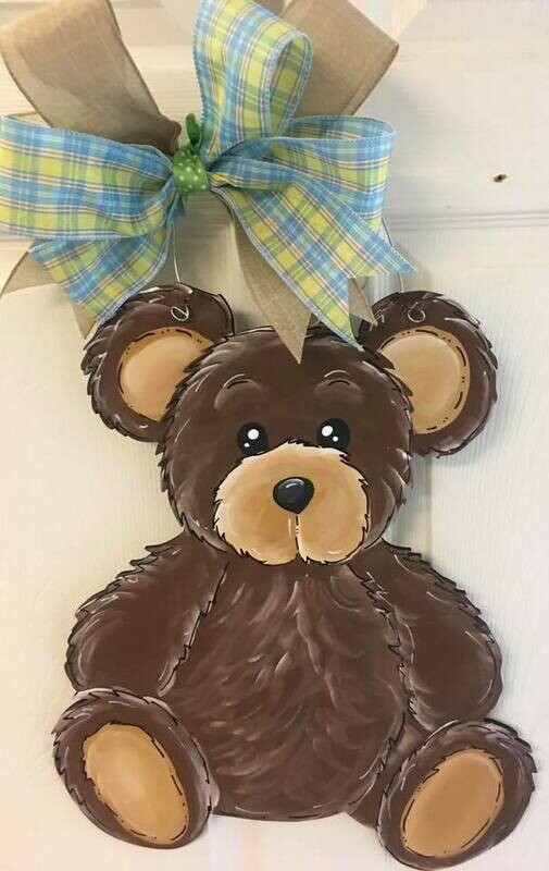 DIY Teddy Bear Door Hanger Cutout