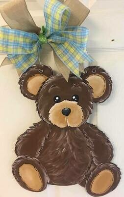 DIY Teddy Bear Door Hanger Cutout