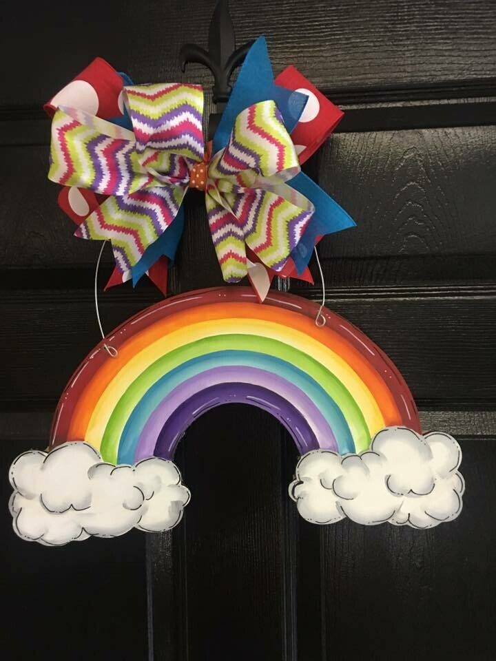 DIY Rainbow Door Hanger Cutout