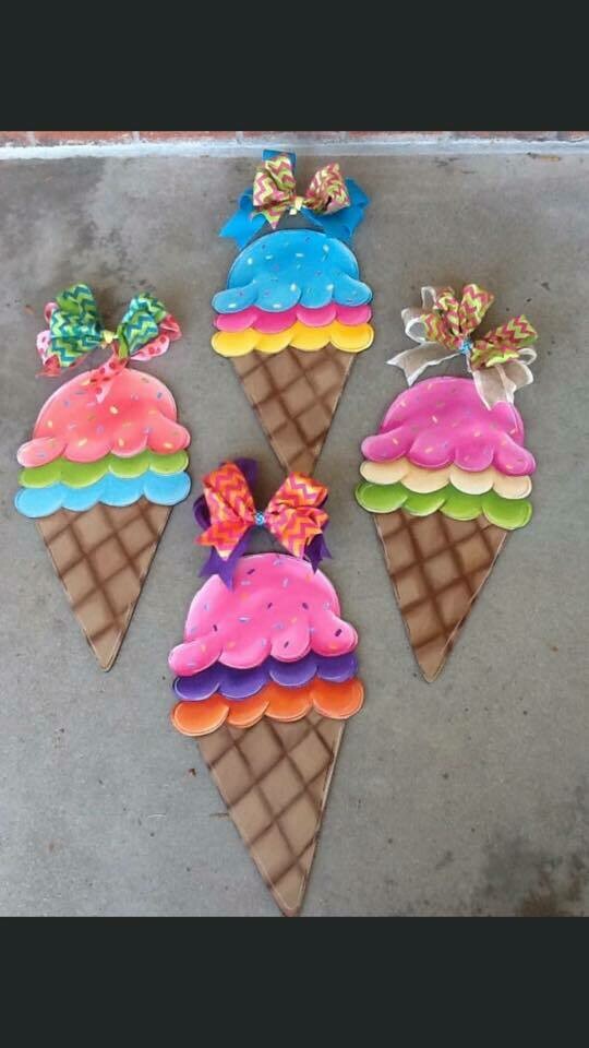DIY Ice Cream Door Hanger Cutout