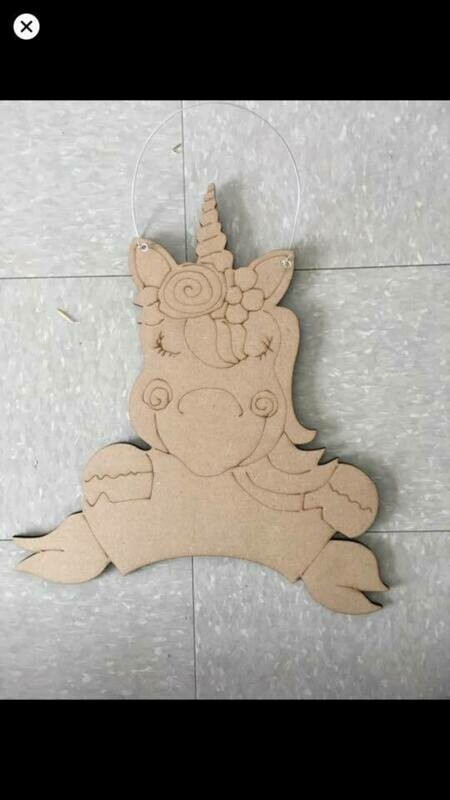 DIY Unicorn Door Hanger Cutout