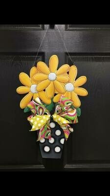 DIY 3 Flower Pot Door Hanger Cutout