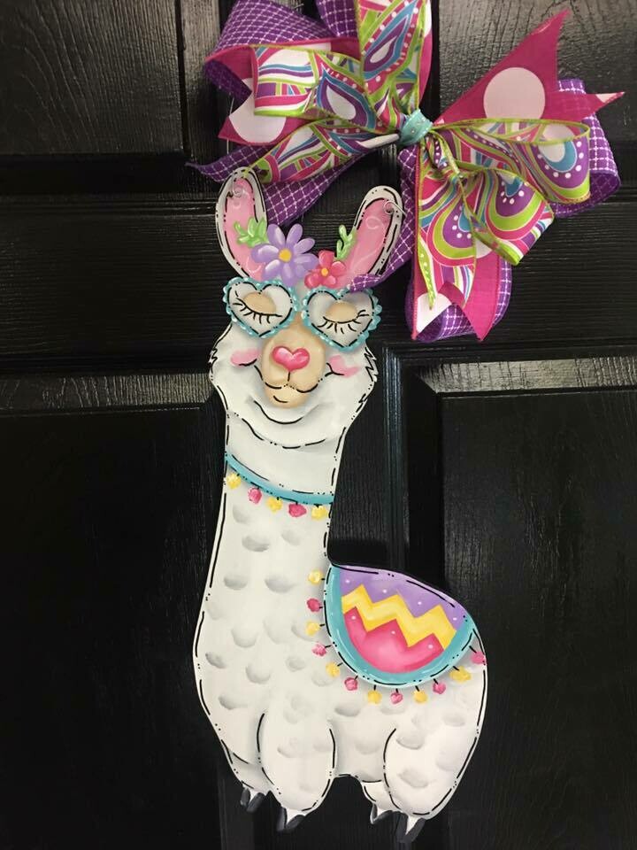 Animals Llama Door Hanger