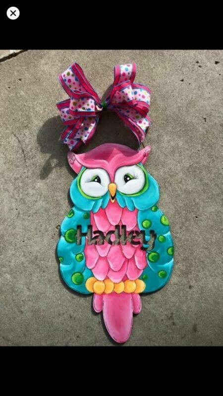 DIY Owl Door Hanger Cutout (NAME NOT INCLUDED)