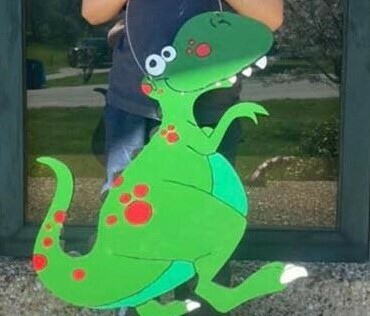 DIY Dinosaur Door Hanger Cutout (NAME NOT INCLUDED)
