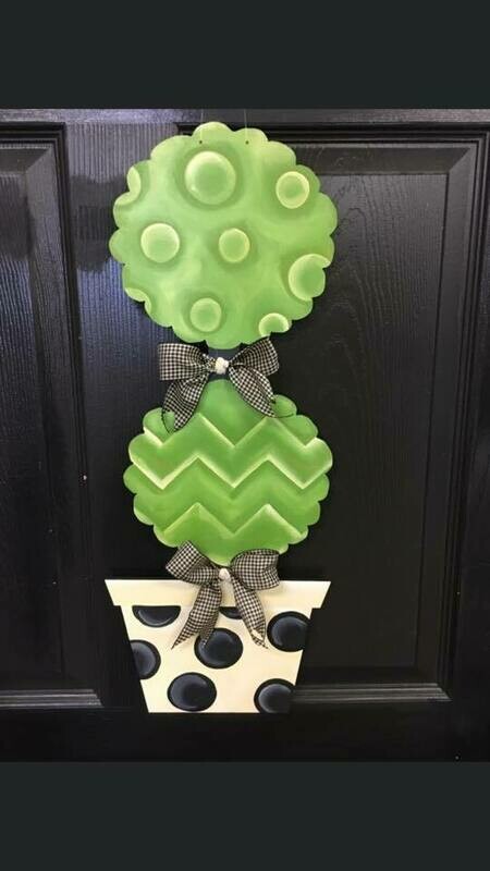 DIY Topiary Door Hanger Cutout