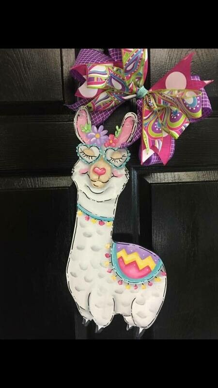 DIY Llama Door Hanger Cutout